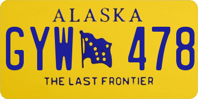 AK license plate GYW478