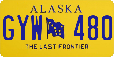 AK license plate GYW480