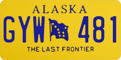 AK license plate GYW481