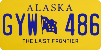 AK license plate GYW486