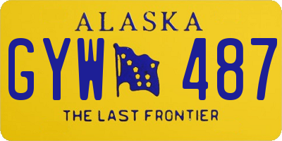 AK license plate GYW487