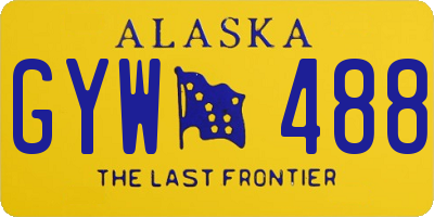 AK license plate GYW488