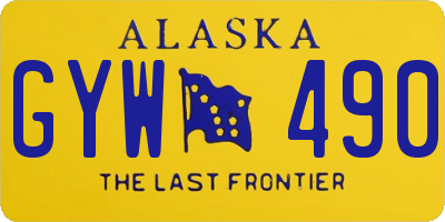 AK license plate GYW490