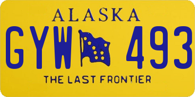 AK license plate GYW493