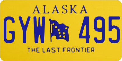 AK license plate GYW495