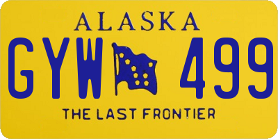 AK license plate GYW499