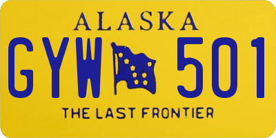 AK license plate GYW501