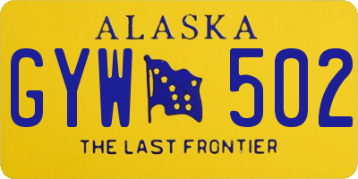 AK license plate GYW502
