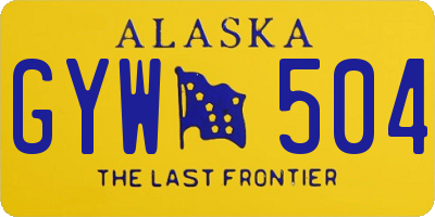 AK license plate GYW504