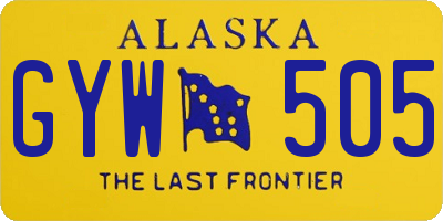 AK license plate GYW505