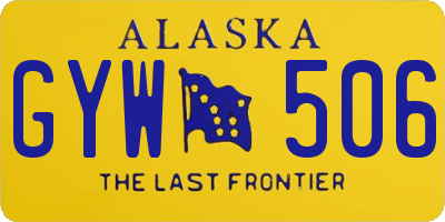 AK license plate GYW506