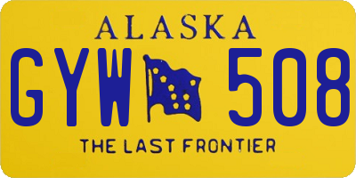 AK license plate GYW508