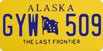 AK license plate GYW509