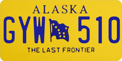 AK license plate GYW510