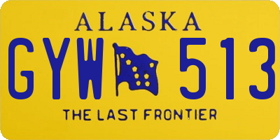 AK license plate GYW513