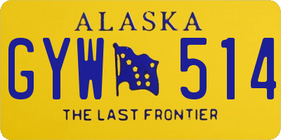 AK license plate GYW514