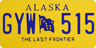 AK license plate GYW515