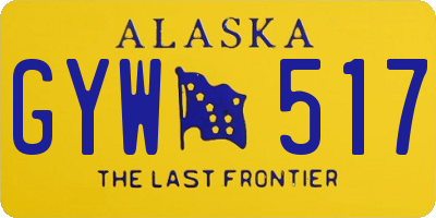 AK license plate GYW517