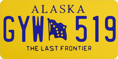 AK license plate GYW519