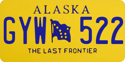 AK license plate GYW522