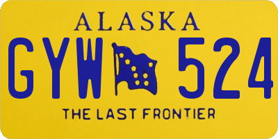 AK license plate GYW524
