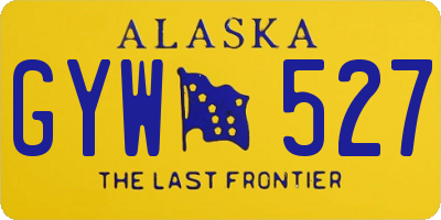 AK license plate GYW527