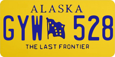 AK license plate GYW528