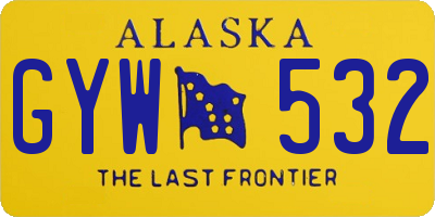 AK license plate GYW532