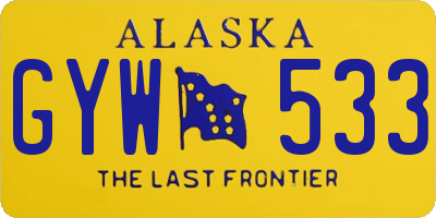 AK license plate GYW533