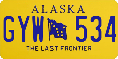 AK license plate GYW534