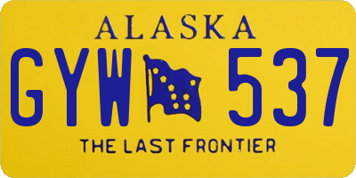 AK license plate GYW537