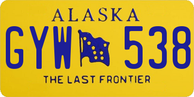 AK license plate GYW538