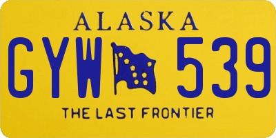 AK license plate GYW539