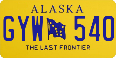 AK license plate GYW540