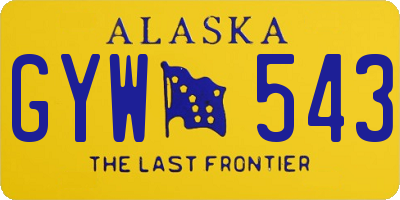 AK license plate GYW543