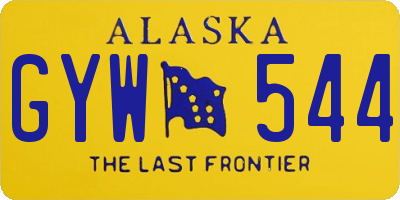 AK license plate GYW544