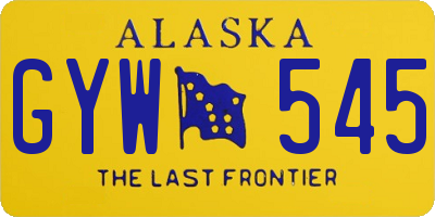 AK license plate GYW545