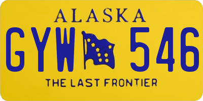 AK license plate GYW546