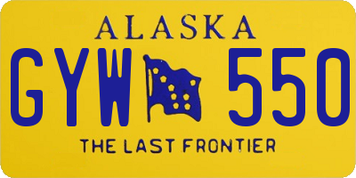 AK license plate GYW550