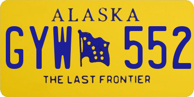 AK license plate GYW552