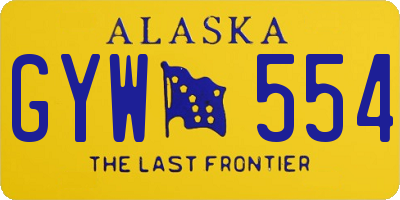 AK license plate GYW554