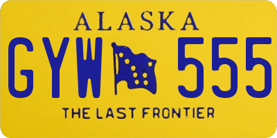 AK license plate GYW555