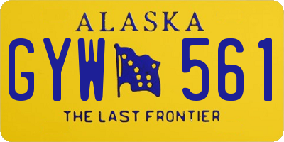 AK license plate GYW561