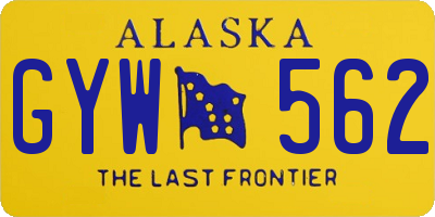 AK license plate GYW562