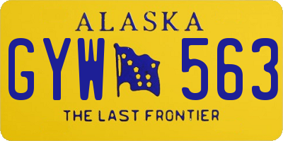 AK license plate GYW563