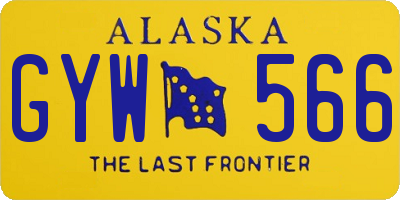 AK license plate GYW566
