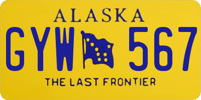 AK license plate GYW567