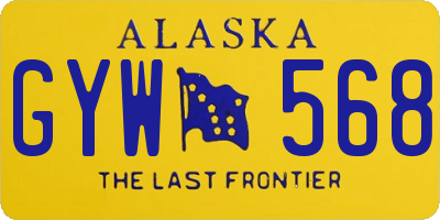 AK license plate GYW568