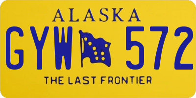 AK license plate GYW572