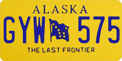 AK license plate GYW575